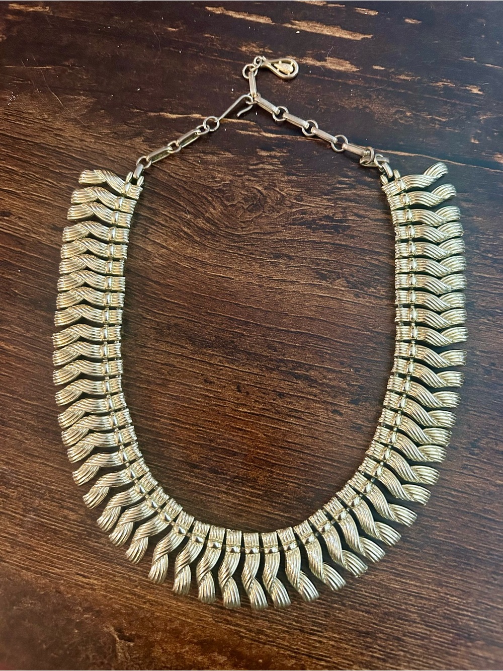 Coro Gold-Tone Woven Fringe Necklace